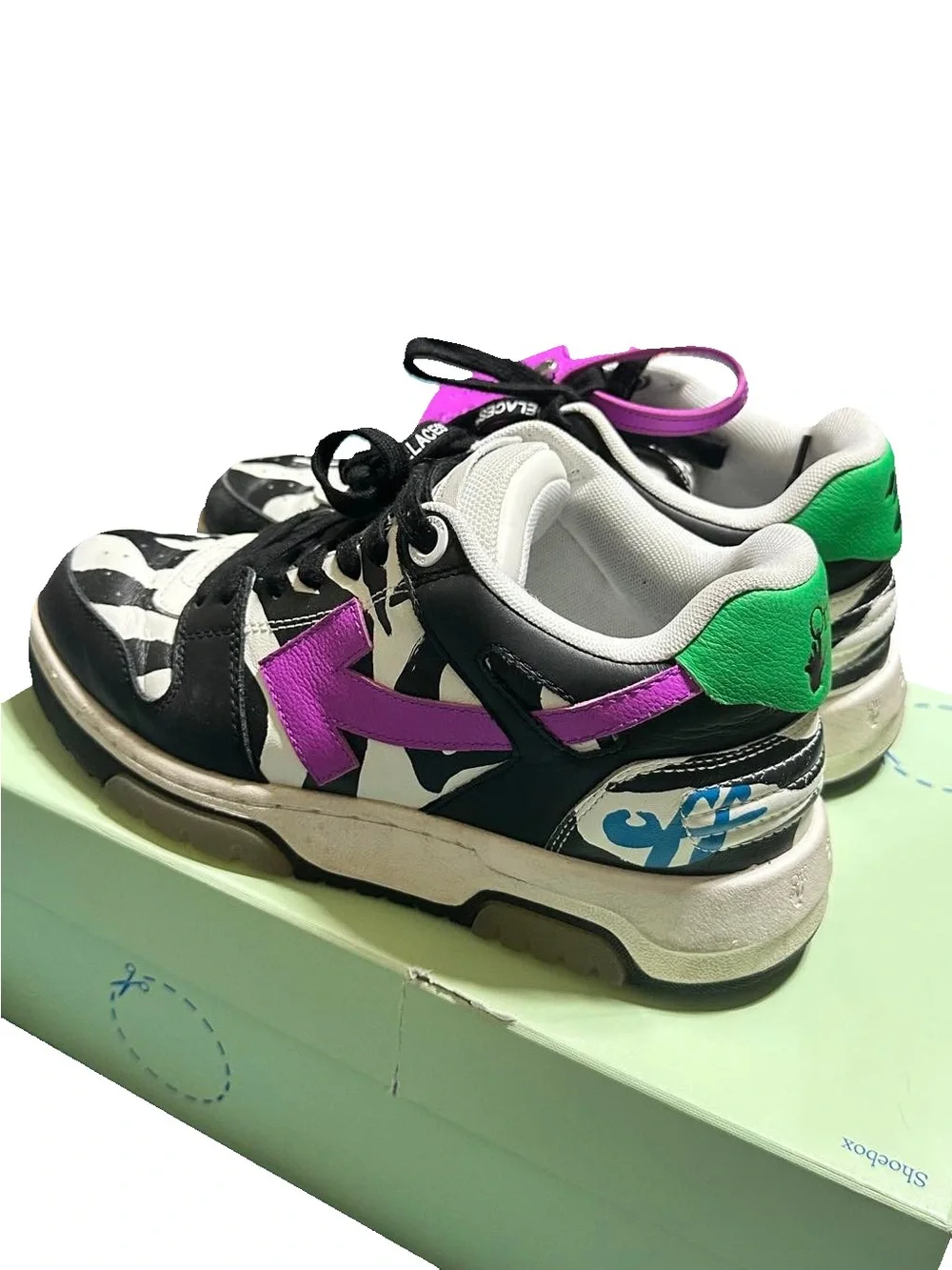 Off-White Zebra Print Out Of Office Low-Top Sneakers Multi Womens